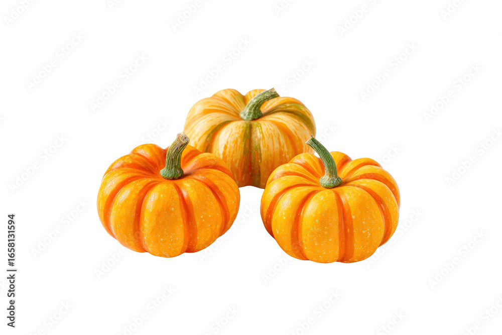 Obraz premium Three gourds isolated on transparent background
