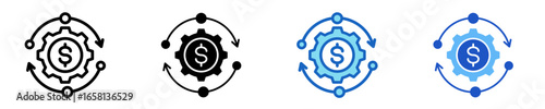 Lean Model  Icon Set Multiple Style Collection
