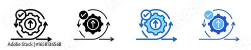 Agile Business  Icon Set Multiple Style Collection
