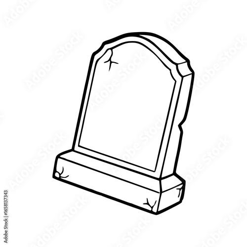 Halloween gravestone outline drawing