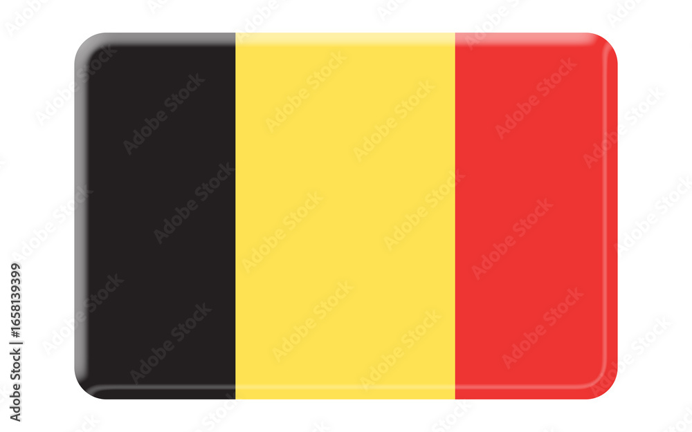Fototapeta premium 3D Belgium Flag | Belgium Flag Symbol