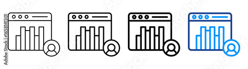 Website Traffic Icon Different Style Outline Collection Set
