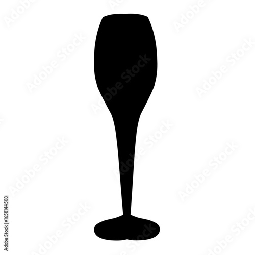 Wine glasses vector silhouette