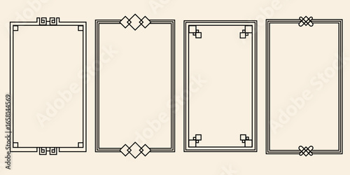 Korean decorative borders – large red frame