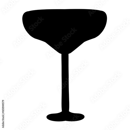 Wine glasses vector silhouette