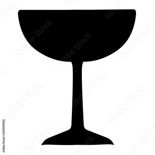 Wine glasses vector silhouette