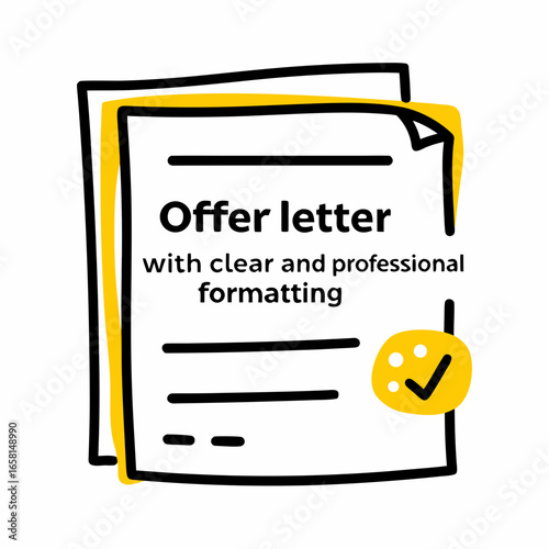 Offer letter with clear and professional formatting design  