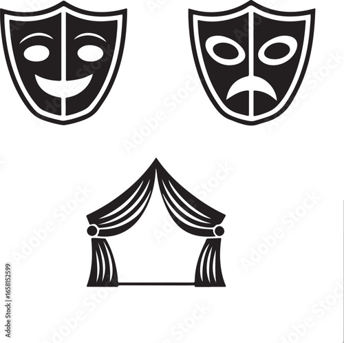 Theater Masks & Stage Curtains