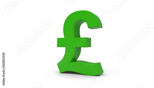 Green pound sign on white background
