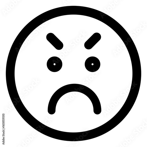 angry emoji face icon