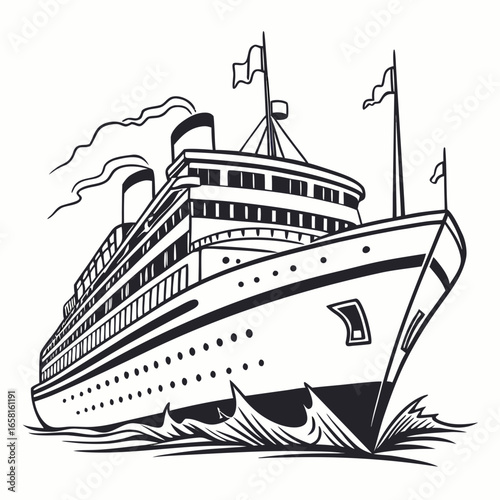 Cruise Ship Illustration