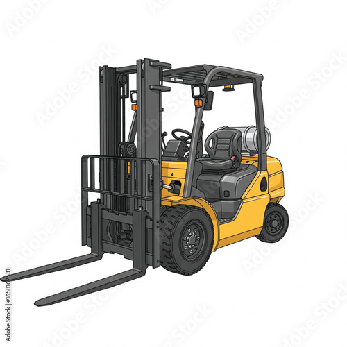 forklift truck isolated on white