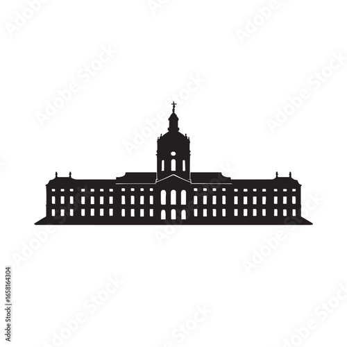 Charlottenburg Palace Berlin Silhouette Vector