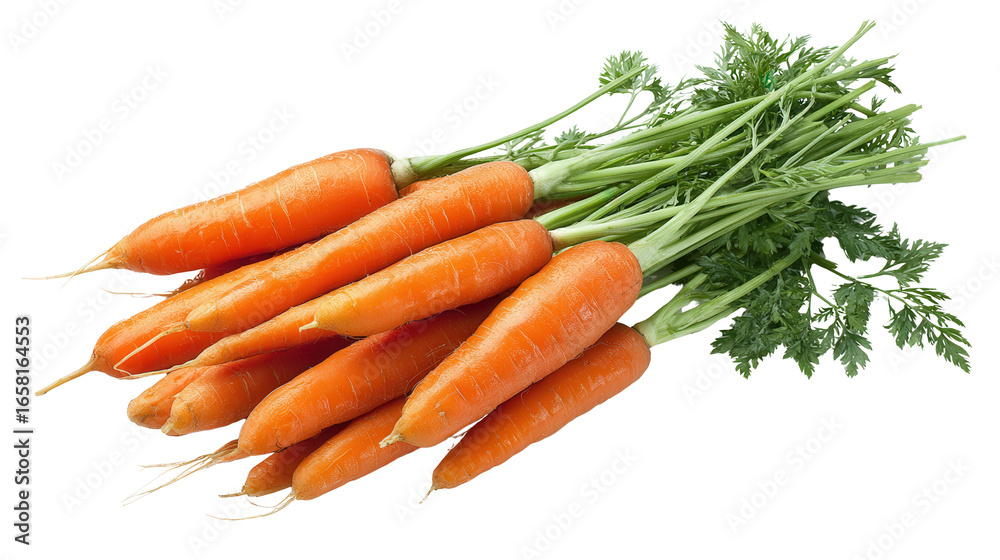 Freshly Picked Carrots: A flat lay of freshly picked carrots with bright orange color, isolated on a Transparent background, PNG file. Freshly Picked Carrots: A flat lay of freshly picked carrots with bright orange color, isolated on a Transparent background, PNG file.