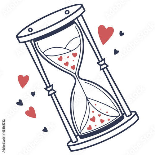 Love's timeless journey in an hourglass