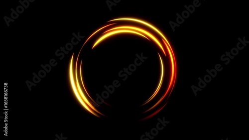 Neon Yellow Light Streaks Glow