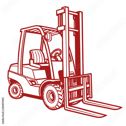 Forklift Truck Vector Illustration