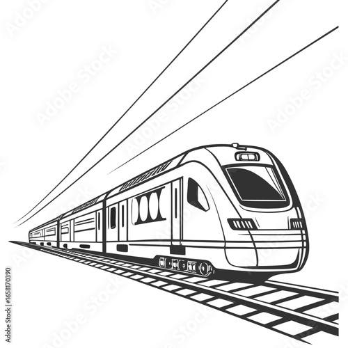 High-Speed Train Illustration