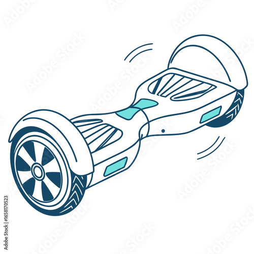Hoverboard Illustration for Modern Transportation