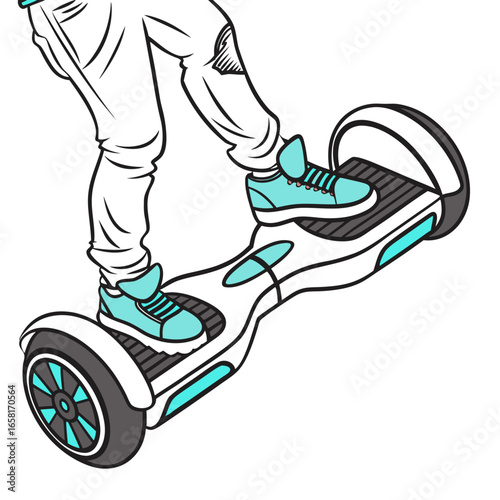 Riding a self-balancing hoverboard