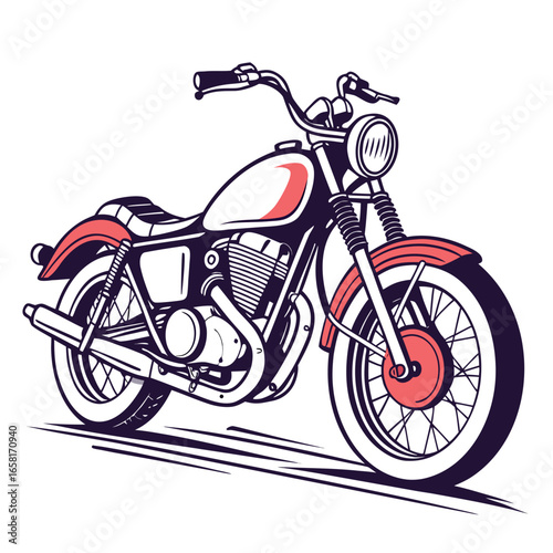 Vintage Cruiser Motorbike Graphic