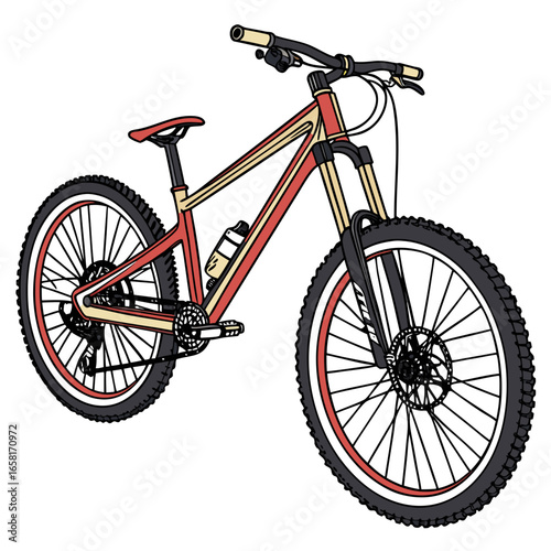 Mountain Bike Illustration Design