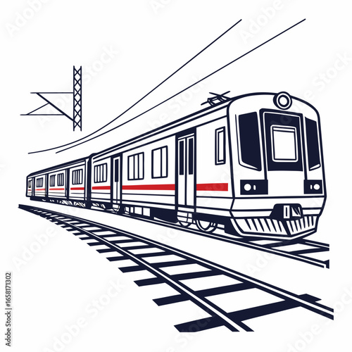 Train Travel Modern Railway Transportation