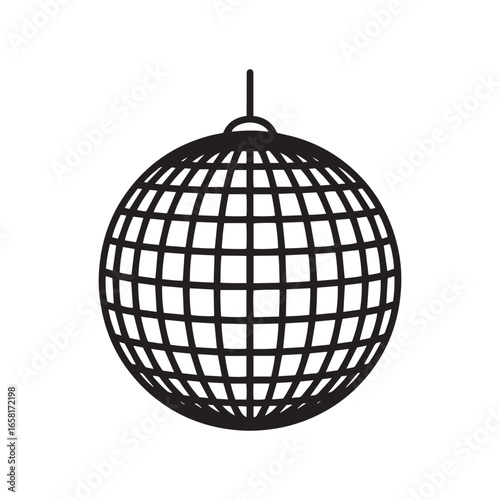 Disco Ball Icon Representing Party Dance Music Celebration Nightlife Entertainment and Club Vibes
