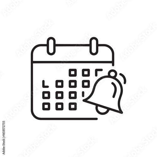 Calendar Reminder Icon Representing Scheduling Alerts Deadlines Events Planning and Time Management