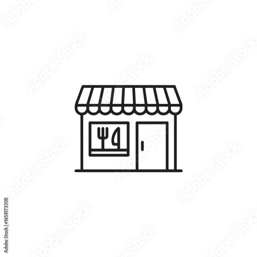Restaurant Icon Representing Dining Food Services Culinary Business Cafes and Hospitality Industr