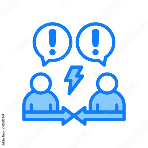 Conflict blue icon 