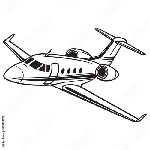 Private jet business class flight