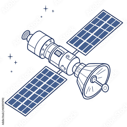 Orbital Spacecraft Technology Drawing