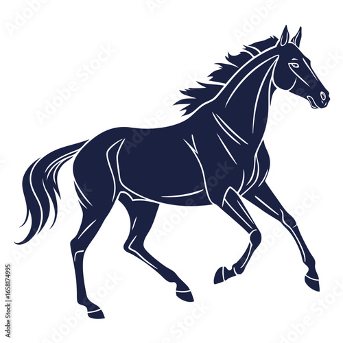 Graceful Equine Silhouette in Motion