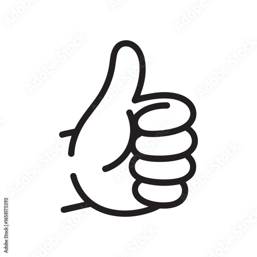 Thumbs up icon for approval and like