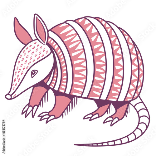 Armadillo Illustration Unique Animal Design