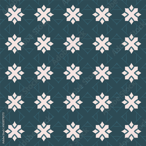 Seamless Arabesque Geometric Floral Pattern Background.