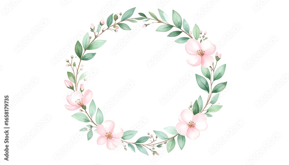 Fototapeta premium Delicate floral wreath (1)
