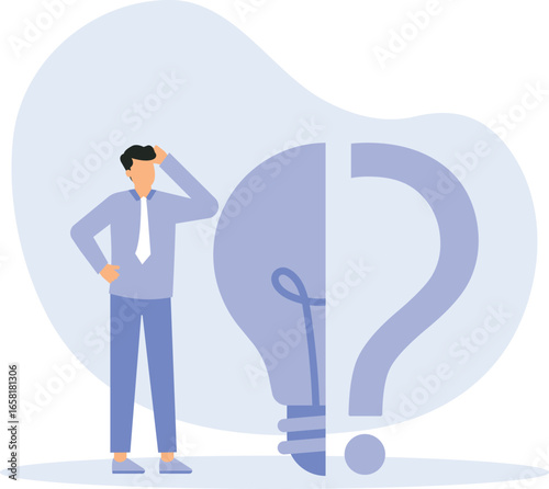 Business problem and idea,decision making and solution, job and career path concept
