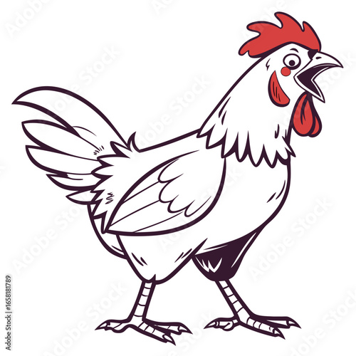 Cartoon Chicken Illustration