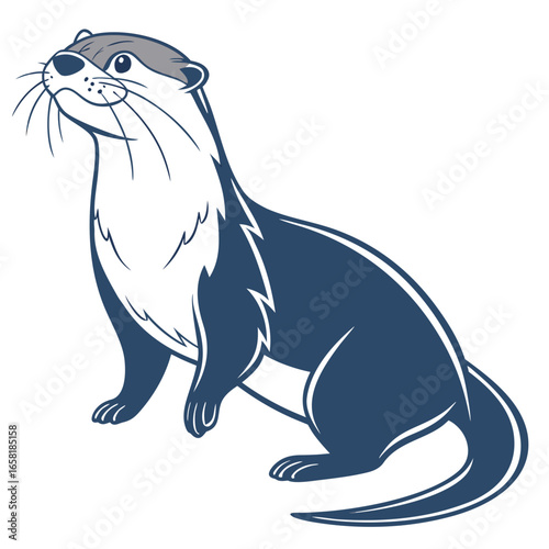 Otter Cartoon Illustration