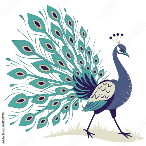 Elegant Peacock Illustration