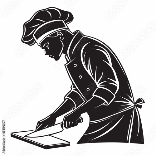 Chef Preparing Food Art