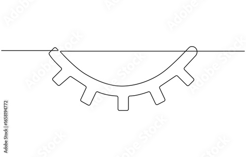 One line drawing eye Icon, vector.