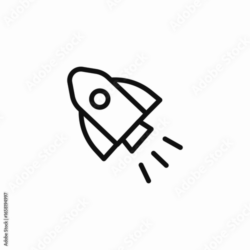 rocket startup launch icon sign vector