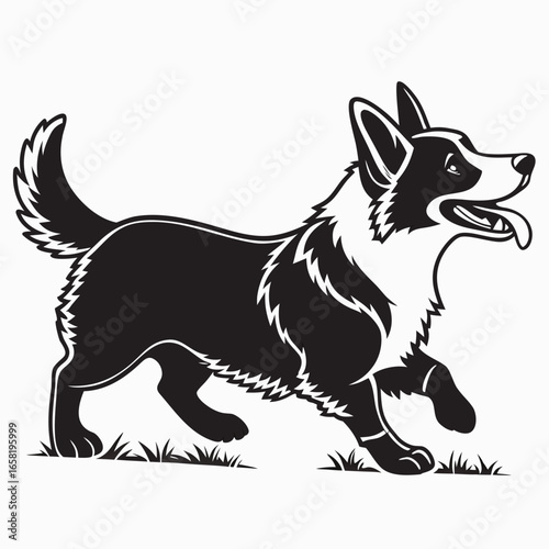 Cartoon Cardigan Welsh Corgi Dog