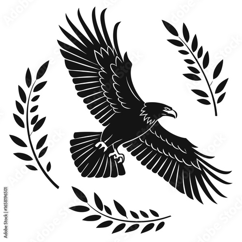 Majestic Eagle Soaring A Vector Illustration of Freedom and Strength
