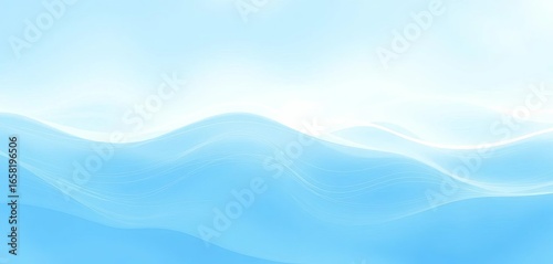 Fototapeta Naklejka Na Ścianę i Meble -  Subtle wave pattern on pale blue, ethereal abstract texture, gentle, art