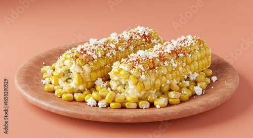 Mexican Street Corn (Elote) on Plate