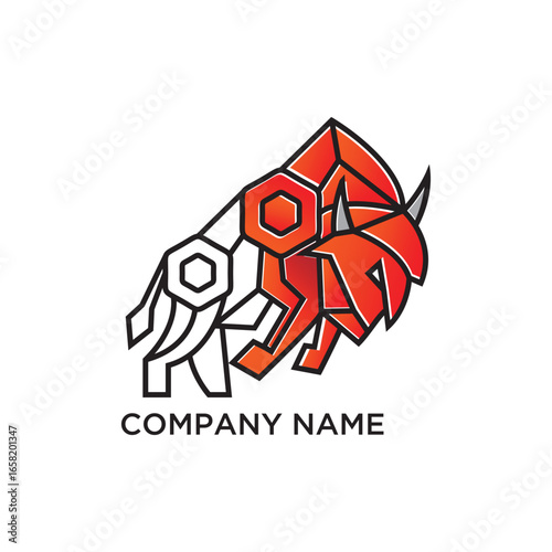 bull geometric logo